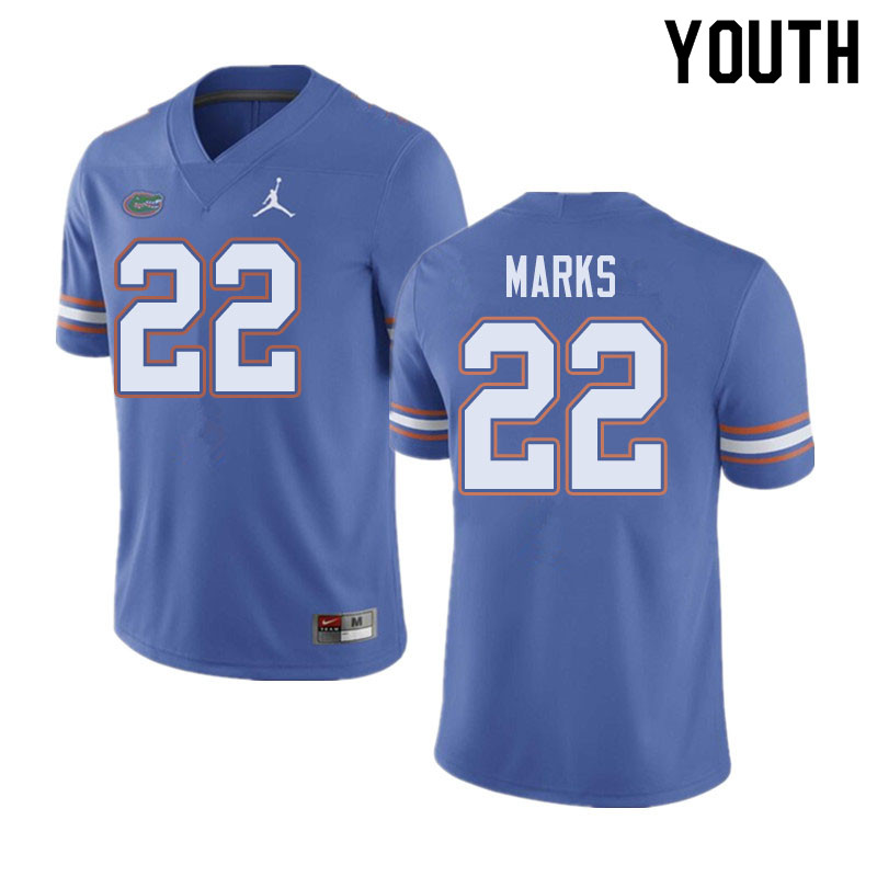 Jordan Brand Youth #22 Dionte Marks Florida Gators College Football Jerseys Sale-Blue - Click Image to Close